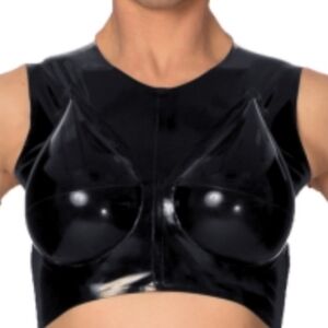 Jessica Inflatable Bra in black latex